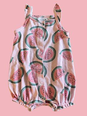 Carters Watermelon Button Romper - 3/$10 • 5/$15